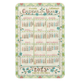 2025 Kalenderjaar op maat | Victoriaanse art nouve Magneet