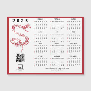 2025 Kalenderjaar van de Snake Logo QR Code Promo