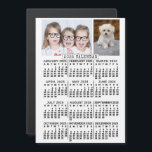 2025 Kalenderjaar Wit 2 Aangepaste Foto's Sjabloon Magnetische Uitnodiging<br><div class="desc">Deze gepersonaliseerde 2025-jarige magnetische maandkalender shows de dagen van de week voor elke maand in vet, gemakkelijk leesbaar zwart op een witte achtergrond. Voeg eenvoudig uw eigen horizontale en verticale foto's toe aan de bovenkant. Dit is een eenvoudige, moderne kalender magneet om u te helpen het nieuwe jaar te veroveren....</div>