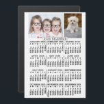 2025 Kalenderjaar Wit 2 Aangepaste Foto's Sjabloon Magnetische Uitnodiging<br><div class="desc">Deze gepersonaliseerde 2025-jarige magnetische maandkalender shows de dagen van de week voor elke maand in vet, gemakkelijk leesbaar zwart op een witte achtergrond. Voeg eenvoudig uw eigen horizontale en verticale foto's toe aan de bovenkant. Dit is een eenvoudige, moderne kalender magneet om u te helpen het nieuwe jaar te veroveren....</div>