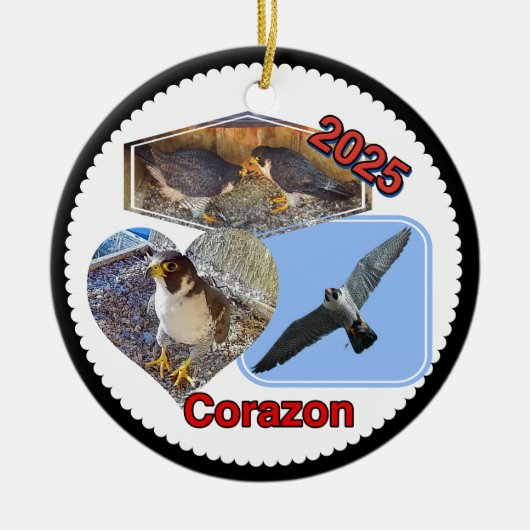 2025 Keramische Cirkel Ornament Corazon (Voorkant)