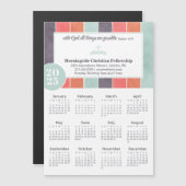 2025 Kerk Promo Multicolor Strepen Kalender (Voorkant / Achterkant)