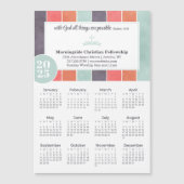 2025 Kerk Promo Multicolor Strepen Kalender (Voorkant)