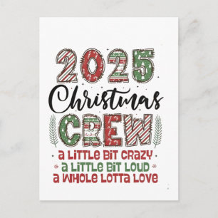 2025 Kerst Crew Familie Matching Outfit Kerstmis  Uitnodiging Briefkaart