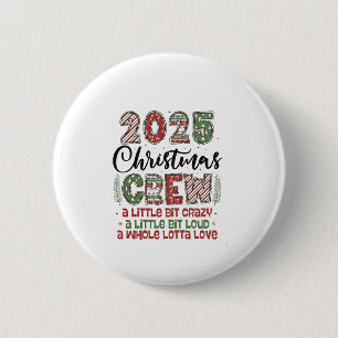 2025 Kerst Crew Familie Matching Outfit Xmas Ronde Button 5,7 Cm