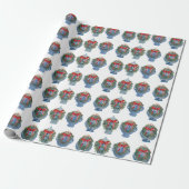 2025 Kerst Ginger Jars Vaas Krans Cadeaupapier (Uitgerold)