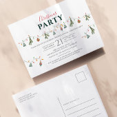 2025 Kerstfeest Modern Rustiek Uitnodiging Briefkaart