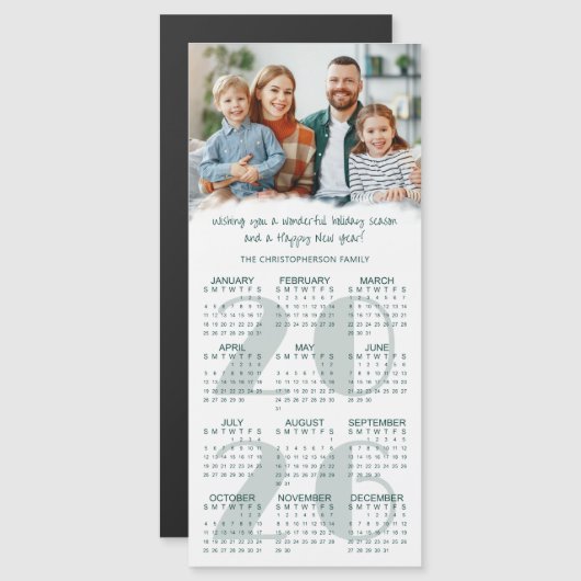 2025 Kerstmis 2026 Kalender Foto Aangepaste Kleur (Voorkant / Achterkant)