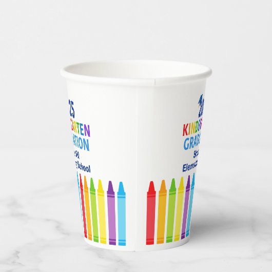 2025 Kindergarten Afstuderen Custom School Party Papieren Bekers (Rechts)