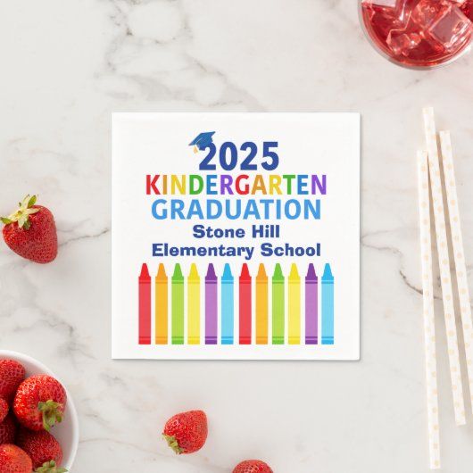 2025 Kindergarten Afstuderen Custom School Party Servet (Insitu)