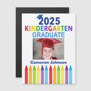 2025 Kindergarten Afstuderen Foto Magneet Kaart