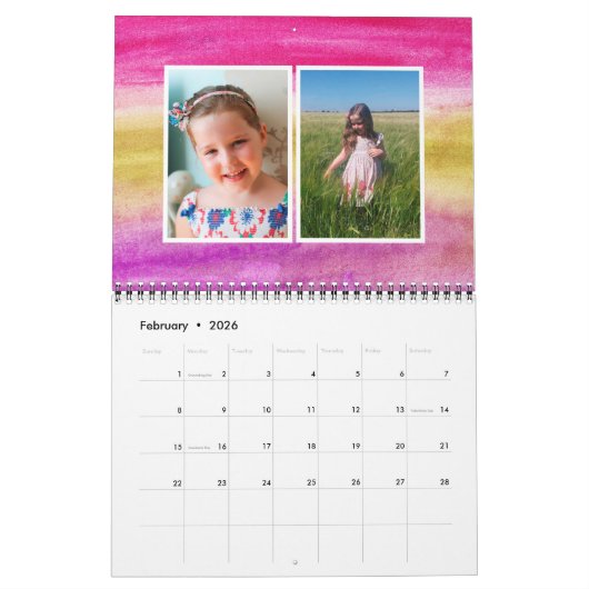 2025 Kleinkinderen Foto Grootouder Kalender (Feb 2026)