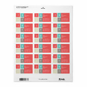 2025 kleur blokkeert modern nieuwjaar vakantie adr etiket (Full Sheet)