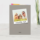 2025 Kleurblokken Modern Nieuwjaar 4 Fotocollage Feestdagen Kaart (Achterkant)