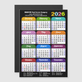 2025 Kleurenkalender US Feestdagen Corporate Magne (Voorkant / Achterkant)
