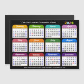 2025 Kleurenkalender US Feestdagen Corporate Magne (Voorkant / Achterkant)