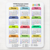 2025 Kleurenkalender US Public Feestdagen Corporat Muismat (Voorkant)