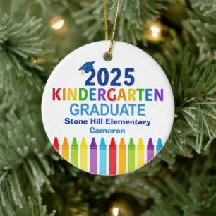 2025 Kleuterschool Afstuderen Schattige Aangepast  Keramisch Ornament