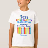 2025 Kleuterschool Afstuderen Schattige Crayon Cus T-shirt (Voorkant)