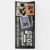 2025 Krijtbord Schets 3 Foto Afstuderen Party Spandoek (Verticaal)