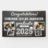 2025 Krijtbord Schets 4 Foto Afstudeerfeest Spandoek (Horizontaal)