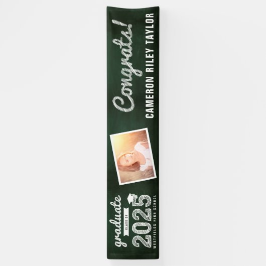 2025 Krijtbord Schets Afstuderen Party Foto Spandoek (Verticaal)