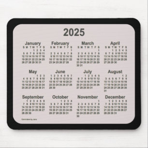 2025 La Boca op zwarte agenda van Janz Two Tone Muismat