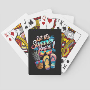 2025 Laat de zomer beginnen 2025 Zomer vakantie Pokerkaarten