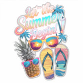 2025 Laat de zomer beginnen 2025 zomervakantie Sticker (Voorkant)