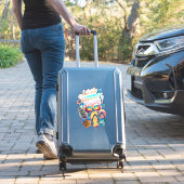 2025 Laat de zomer beginnen 2025 zomervakantie Sticker (Koffer Insitu)