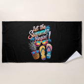 2025 Laat de zomer beginnen 2025 zomervakantie Strandlaken (Voorkant)