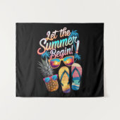 2025 Laat de zomer beginnen 2025 zomervakantie Wandkleed (Voorkant (horizontaal))