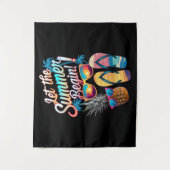 2025 Laat de zomer beginnen 2025 zomervakantie Wandkleed (Voorkant)