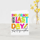 2025 Laatste dag van de school Autograph 2e klas G Kaart (Gele Bloem)
