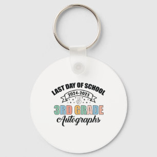 2025 Laatste dag van de school Autograph 3rd Grade Sleutelhanger
