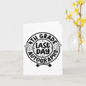 2025 Laatste dag van de school Autograph 4th Grade Kaart (Gele Bloem)