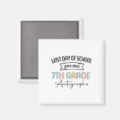2025 Laatste dag van de school Autograph 7th Grade Magneet (Voorkant / Achterkant)