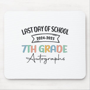 2025 Laatste dag van de school Autograph 7th Grade Muismat