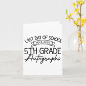 2025 Laatste Schooldag Handtekening 5e Klas Afstud Kaart (Gele Bloem)