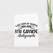 2025 Laatste Schooldag Handtekening 8e Klas Afstud Kaart (Voorkant)