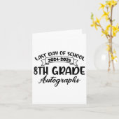 2025 Laatste Schooldag Handtekening 8ste Klas Afst Kaart (Gele Bloem)