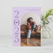 2025 Lavender Arch Afstuderen Aankondiging (Staand voorkant)
