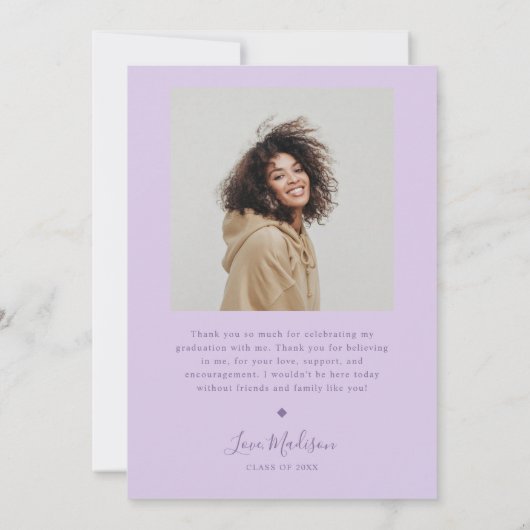 2025 Lavender Arch Afstuderen Aankondiging (Achterkant)