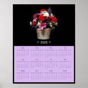 2025 Lente Bloemen Muurkalender Poster