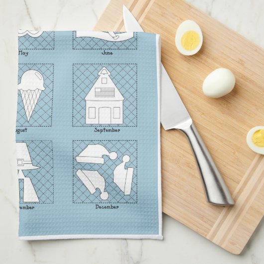 2025 Leuke kalender Theedoek (Quarter Fold)