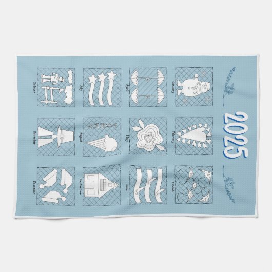 2025 Leuke kalender Theedoek (Horizontaal)