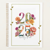 2025 Levendige Waterverf Botanische Bloemen Ontwer Planner (Voorkant)