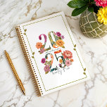 2025 Levendige Waterverf Botanische Bloemen Ontwer Planner<br><div class="desc">Blijf georganiseerd en geïnspireerd gedurende 2025 met onze levendige waterverf bloemen en groen gepersonaliseerde planner. Deze prachtige planner is ontworpen om uw dagelijkse planning te verfraaien en functioneel te maken en beschikt over handgeschilderde waterverf bloemen en weelderig groen dat "2025" onthult. Personaliseer deze mooie planner met jouw naam. Of het...</div>