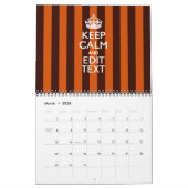 2025 Maandelijks Persoonlijk HOUD KALM Oranje Jouw Kalender (Mar 2026)