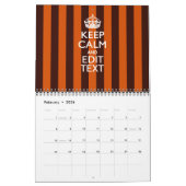 2025 Maandelijks Persoonlijk HOUD KALM Oranje Jouw Kalender (Feb 2026)
